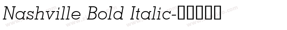 Nashville Bold Italic字体转换